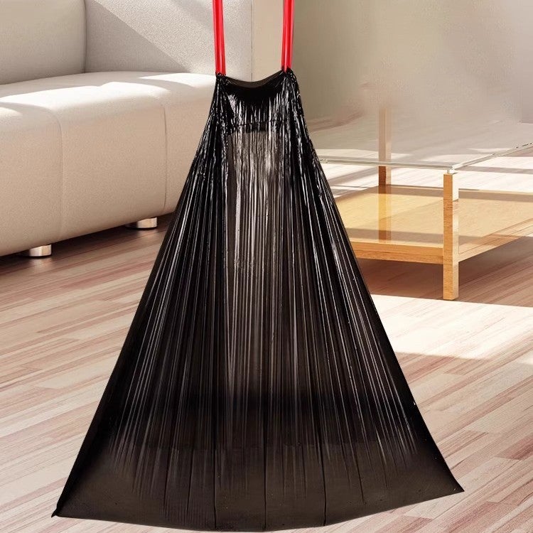 Household Drawstring Garbage Bags, Thickened Kitchen Steel Bags, Large Portable Office-Grade Plastic Bags - Image 2